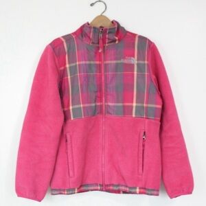 The North Face Pink Plaid Denali Fleece jacket Girl’s SZ 14/16 (large)